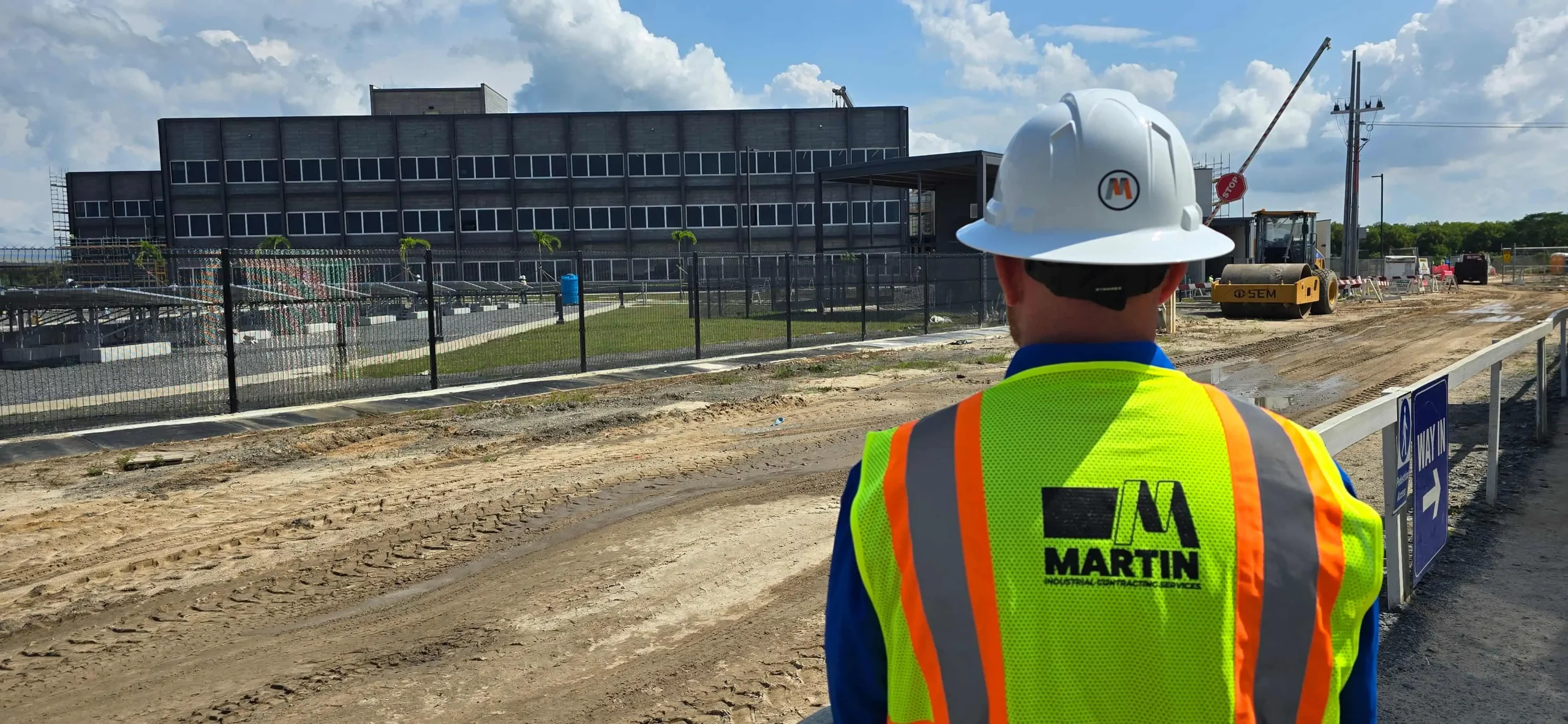 Personnel de sécurité de Martin ICS sur un chantier de construction